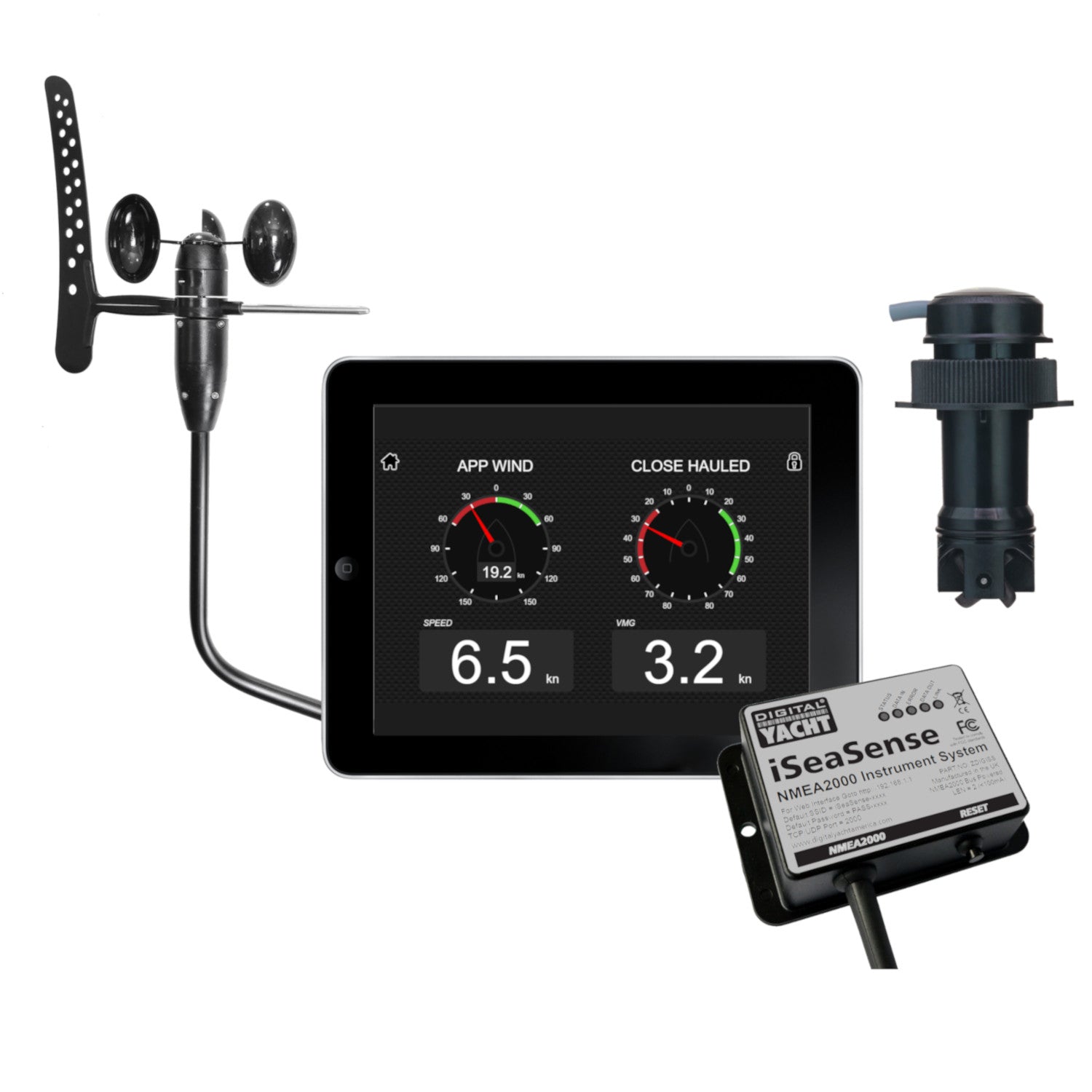 Signet Marine Instruments Digital Yacht iSEASENSE Speed/Depth/Temp/Wind Pack MPN-ZDIGISSPK2 – All ...