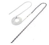 Maxwell 15' of 1/4" HT Chain Splice to 150' of 1/2" Nylon Brait Line